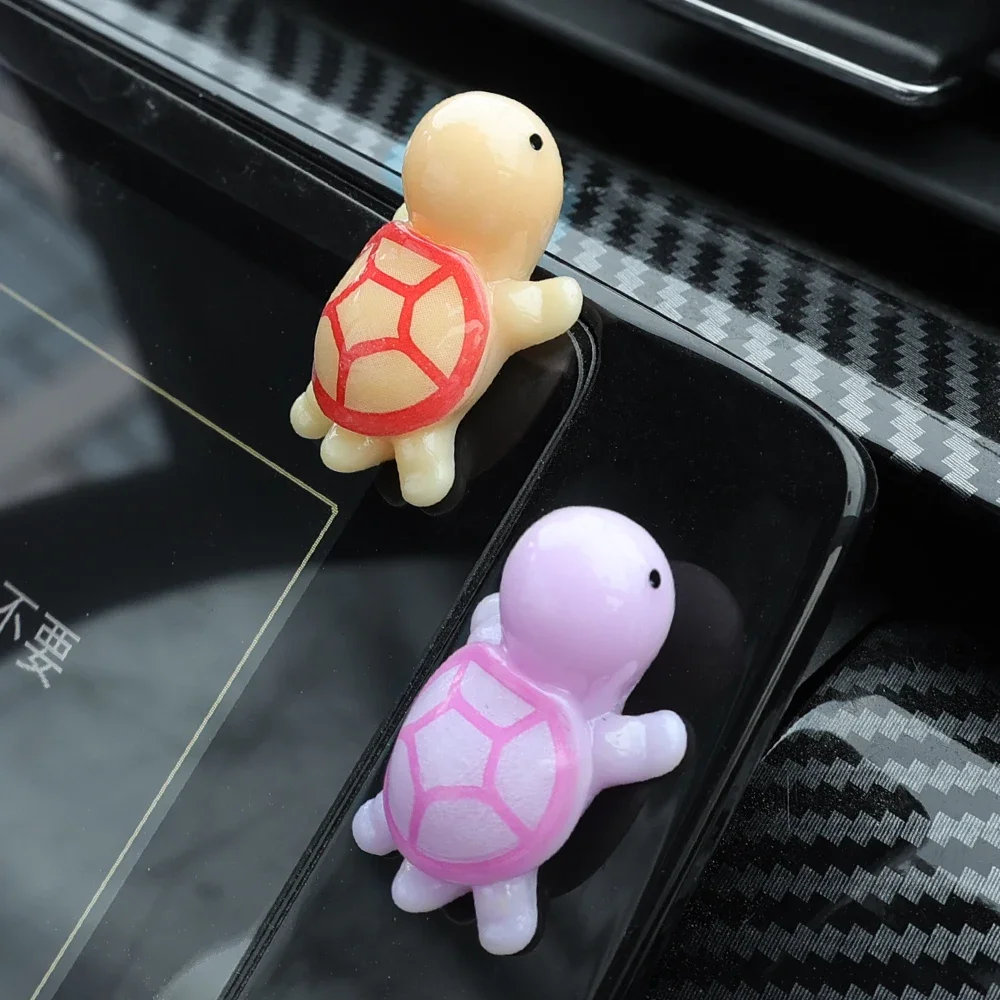 Car Dashboard Ornament Turtle Mini Cute Resin Creative Decorative Animal DIY Crafts Universal For Desk Auto Interior Accessories