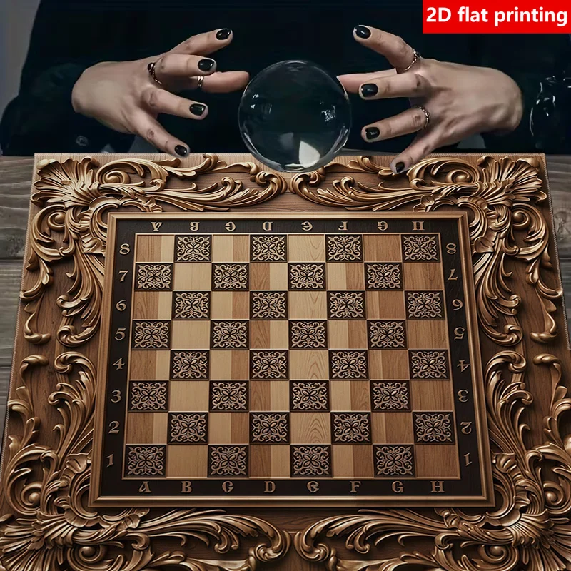 Tarot Clothes for Table Tarot Cloth Astrology Sun 2D flat print, 1 piece of classical chess board print tarot tablecloth, game