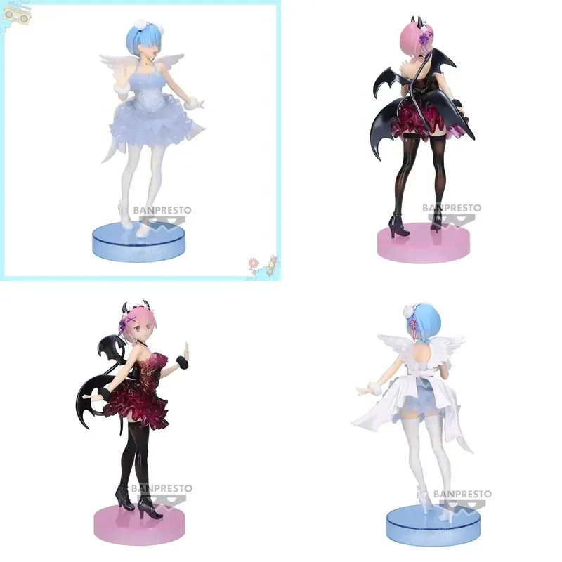 Figura de Acción Original de Bandai Banpresto Anime ESPRESTO Re:ZERO - Empezando una Vida en Otro Mundo, Rem y Ram, para Re:ZERO