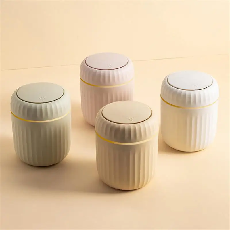 Mini Cute Pressing Desktop Trash Can Double-layer Coffee Table Bomb Cover Bedroom Office Small Storage Bucket Rubbish Dustbin