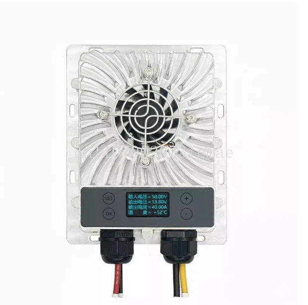 

600W MPPT Solar Charge Controller 40A 10-30V Adjustable OLED Display Smart Fan Photovoltaic
