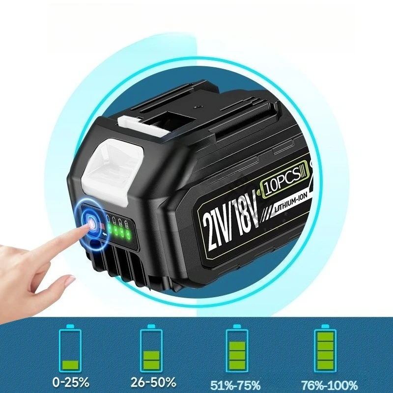 21V 1.5/2/3/4AH High-capacity Battery for Makita BL1830 Battery for BL1830 BL1815 BL1860 BL1850 BL1840B Power Tools Battery - view 3