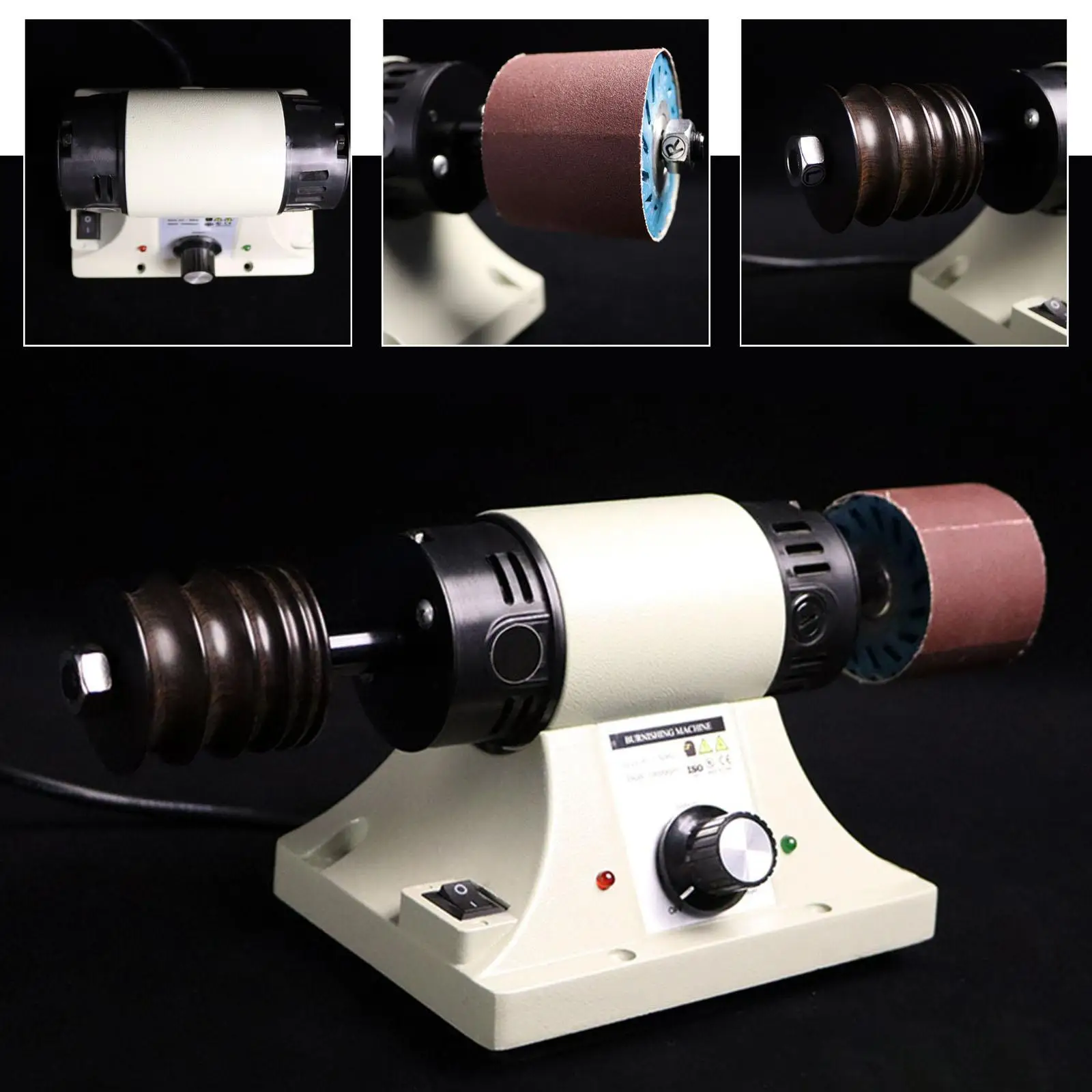 Leather Polishing Burnishing Machine Metal Electric Compact Professional Leather Tool for Leather Craft Bags Boots Shoes Wallet