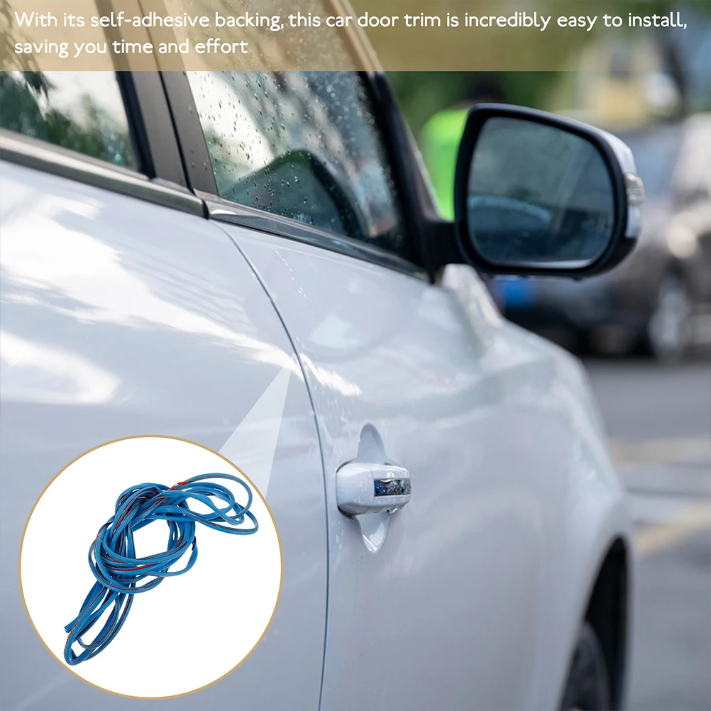 

2 Bags Blue Soft PVC Anti Collision Strip Car Edges Guards Auto Door Seal Trim Door Protectors Vehicles Draft Stopper