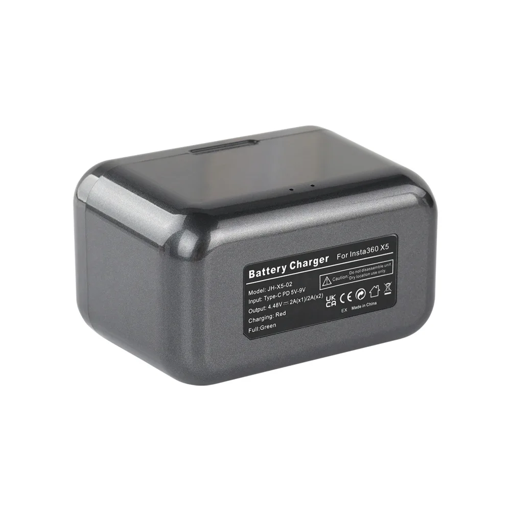 

Dual Battery Charger For Insta360 X5 Compact Efficient Dual Charging Charger Battery Holder Camera Charger Accessories