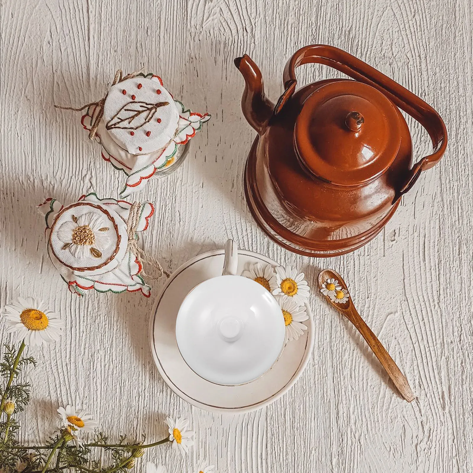 Coffee Tea Replacement - Coperchio di Ricambio in Ceramica Bianca