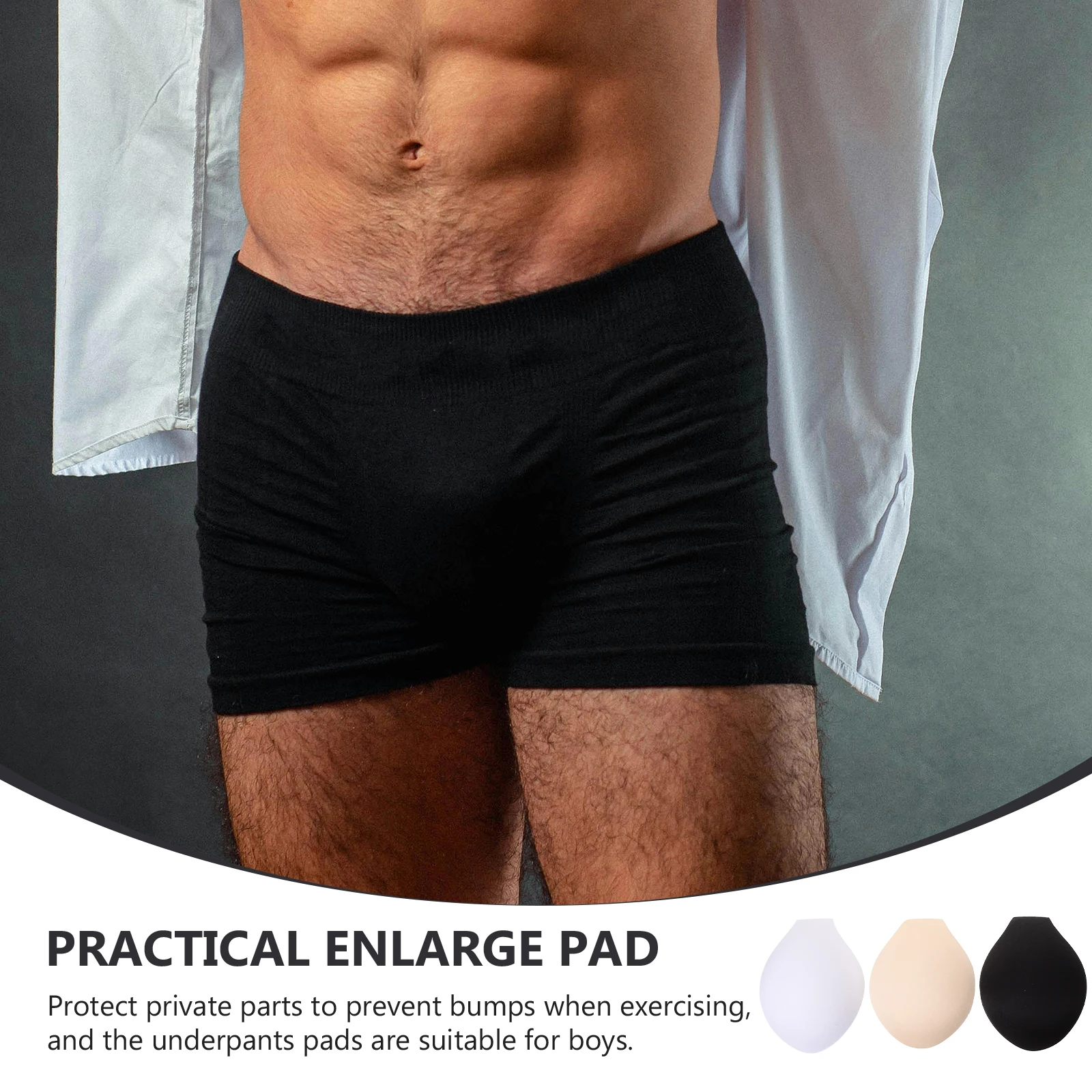 

6Pcs Men Underpant Enhancing Underwear Sponge Pads Soft Breathable Durable Removable Enlarge Cup Cushions for Sports