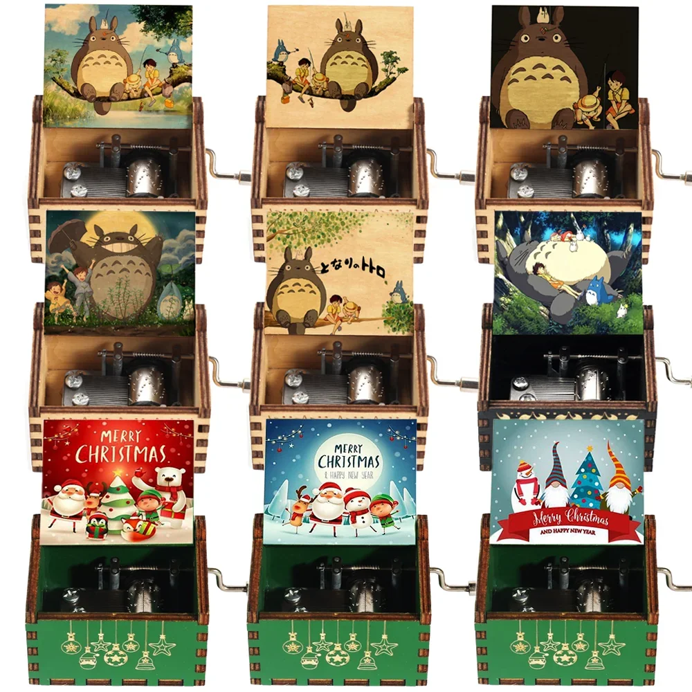 Music Box tonari no totoro Hand Crank Musical Box Christmas Halloween Music Theme Children's Gift Birthday Gift New Year's Gift