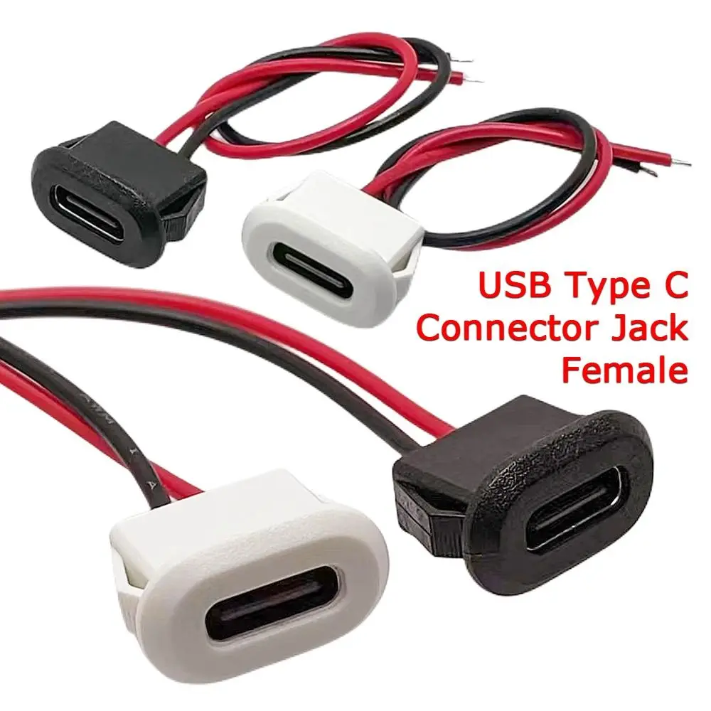 USB Type C Connector Jack Female Type-C With Card Buckle 3A High Current Fast Charging Jack Port USB-C Charger Plug Socket