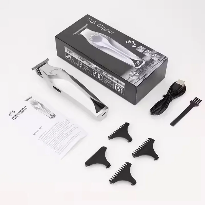 Xiaomi youpin todo o metal aparador de cabelo profissional 7500rpm aparadores de barba para barbearia prata alta velocidade display lcd aparador