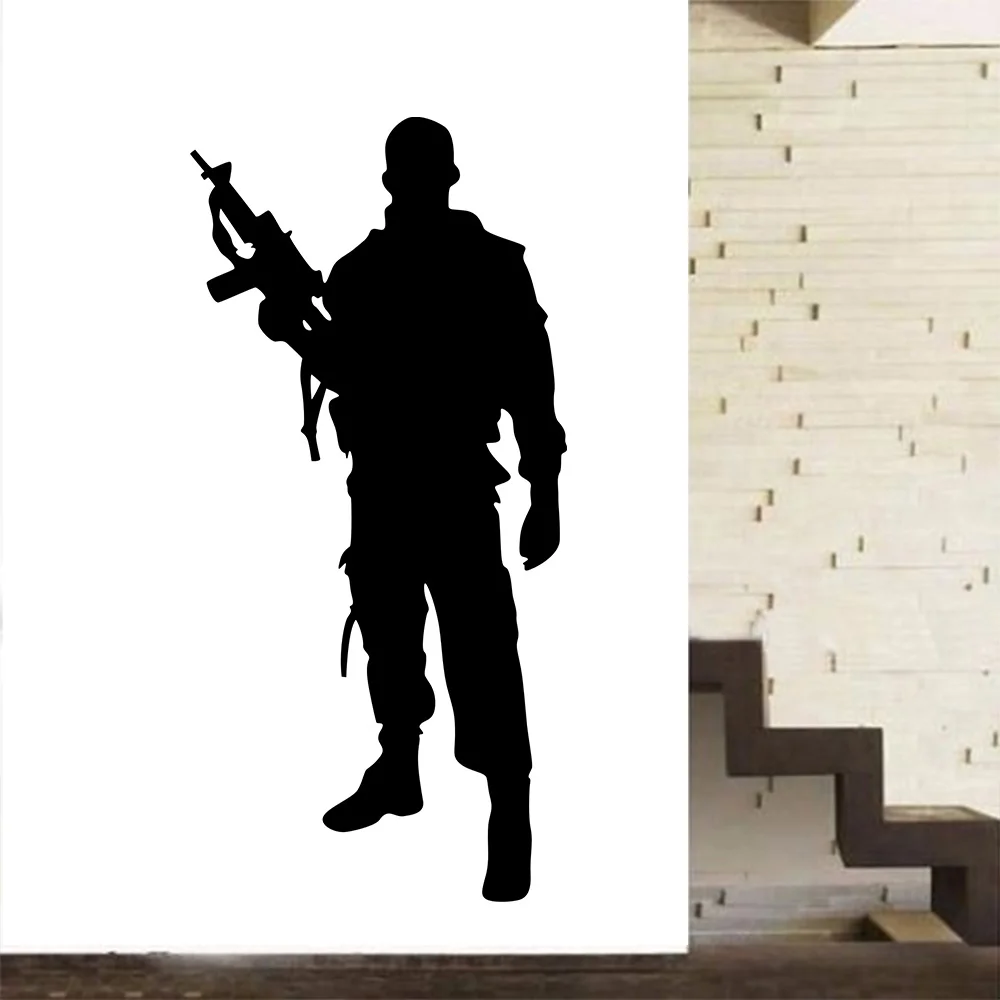

Soldier Wall Sticker Home Decor For Boys Room Bedroom Vinyl Art Mural Decal