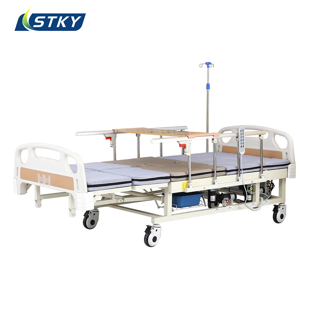 أفضل بيع الساقين رفع المسنين الرعاية الصحية سرير طبي قابل للتعديل سرير التمريض المستشفى مع المرحاض للمرضى #4
