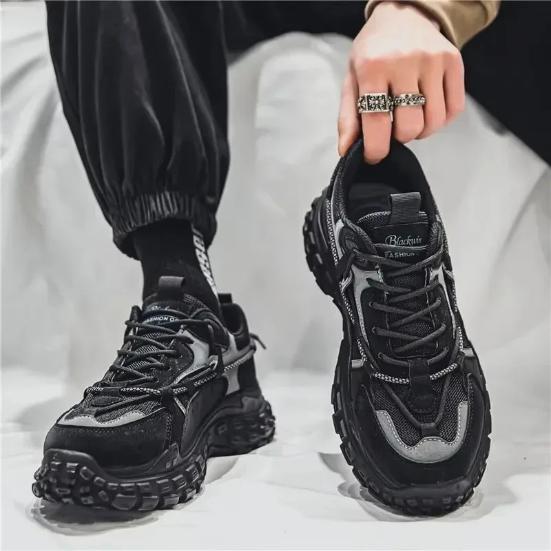 

Новинка 2023 года, весенне-осенняя мужская обувь, износостойкие прочные шины на толстой подошве, удобные дышащие универсальные спортивные кроссовки