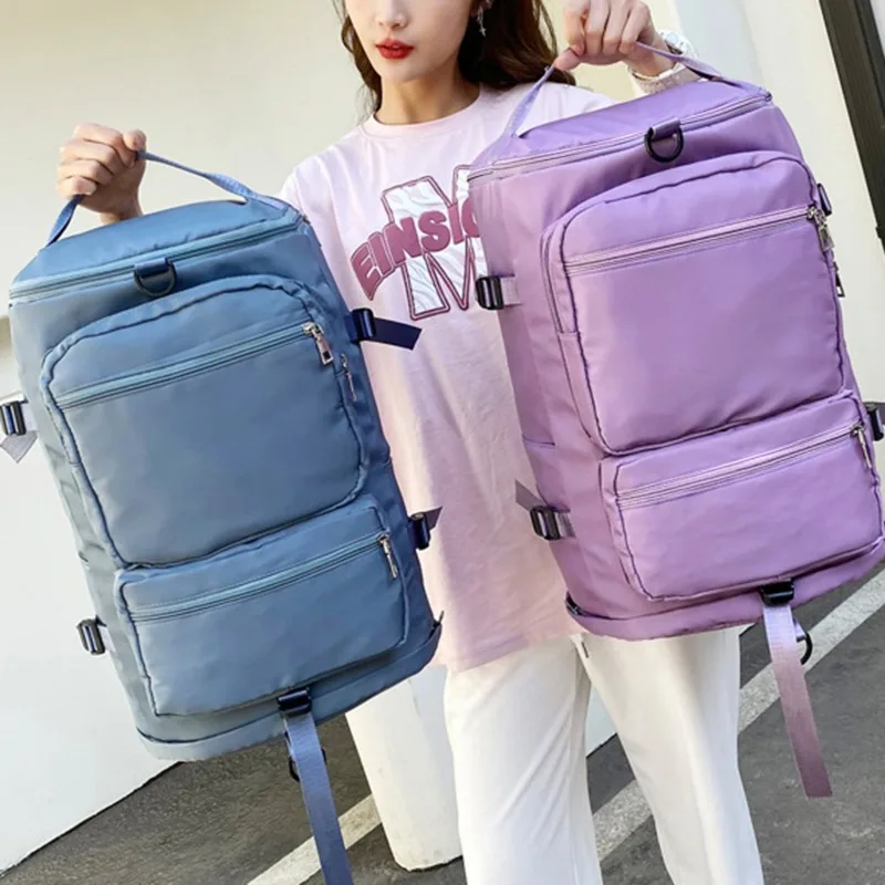 Large Capacity Women Shoulder Travel Backpack Lady Weekend Sports Yoga Luggage Zipper Bags Multifunction Crossbody Bag