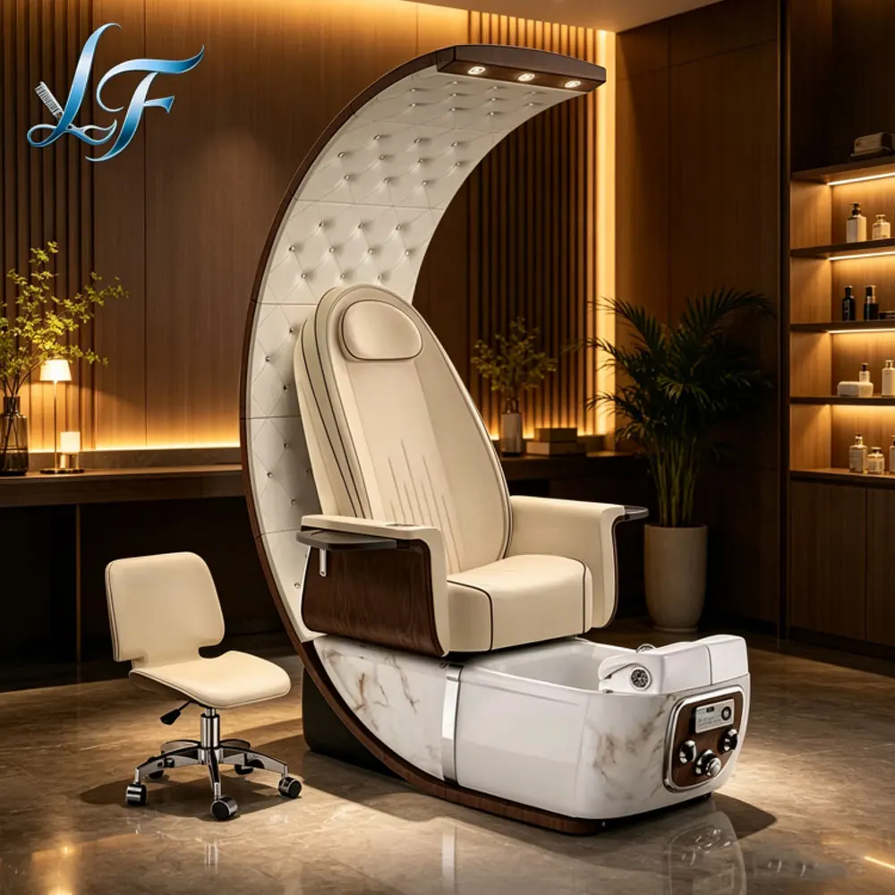 Luxury Massage Pedicure Recliner Modern High Back Manicure Workstation Commercial Equipment For Nail Foot Care Studio
