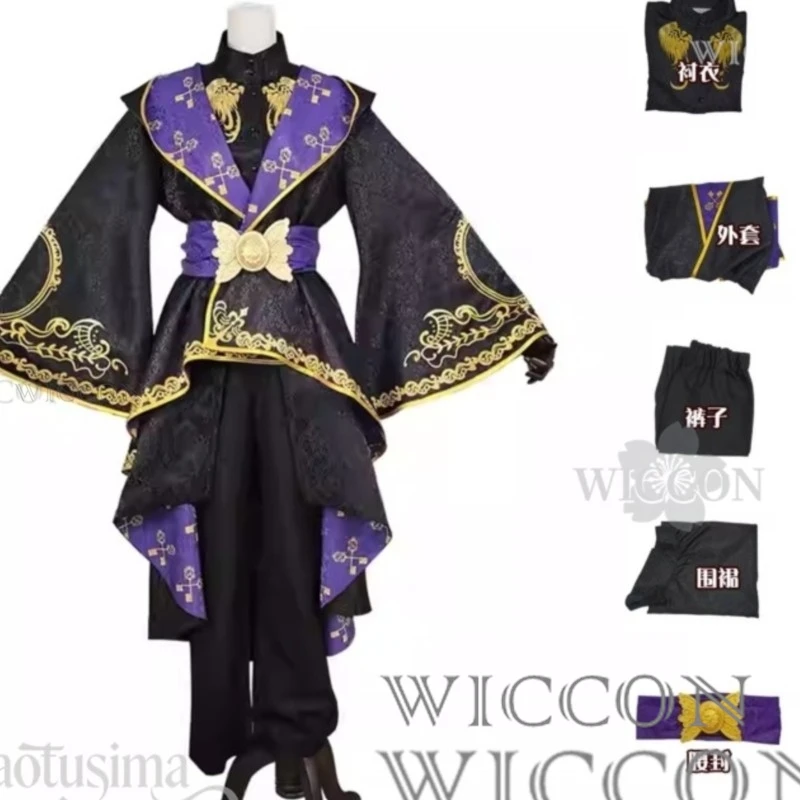 

Ace Trappola Idol Shared Clothing Black Purple Magic Robe Hat Goth Suit Halloween Party disfraz mujer sexys outfits