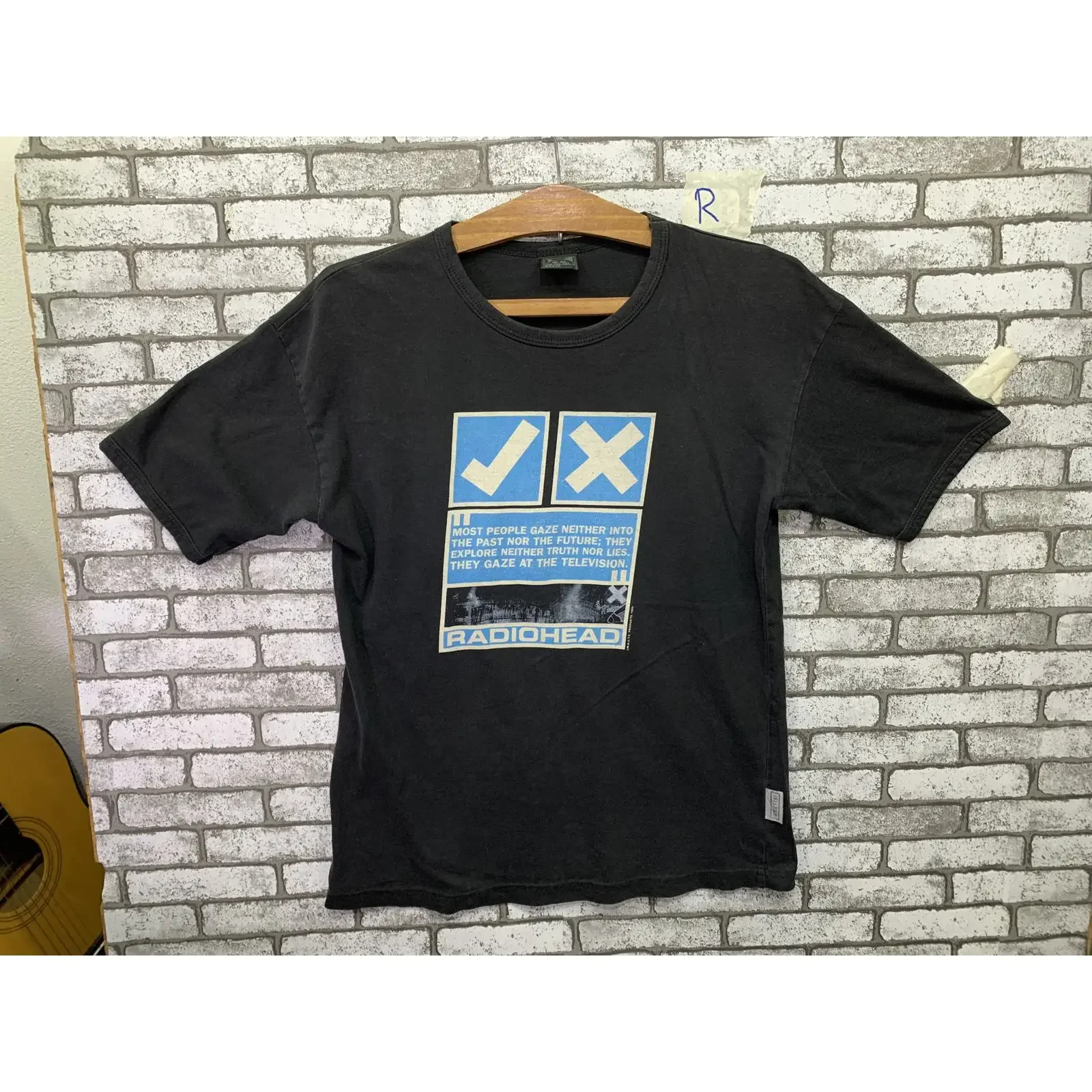 Vintage Radiohead Television Waste Products M size English Rock Band vintage Washed Breathable Slightly Versatile homme