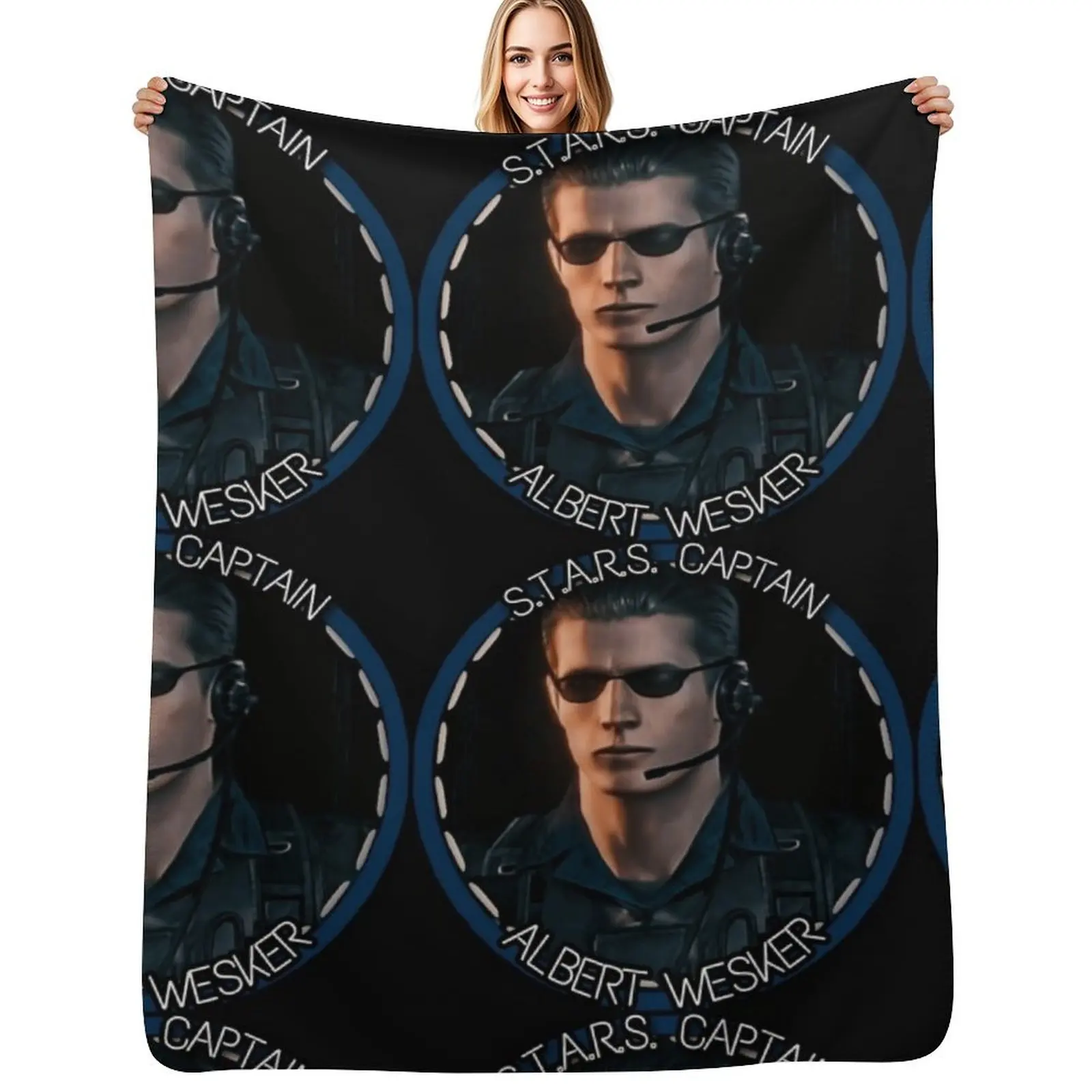 

Captain Wesker Throw Blanket Cozy Light Blanket for Travel Camping Picnic