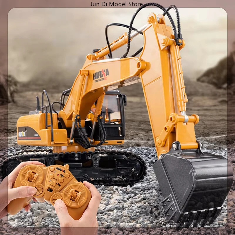 

Huina 1/14 1535 2.4g Alloy Remote Control Excavator Acousto-Optic Electric Remote Control Engineering Vehicle Children Toys Gift