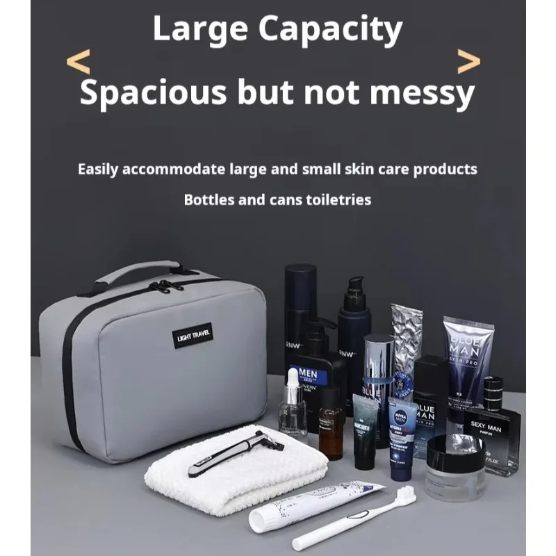 

Premium Business Gift Men's Organ Toiletry Bag Portable Travel Storage Bag Large Capacity Dry Wet Separation Makeup Bag