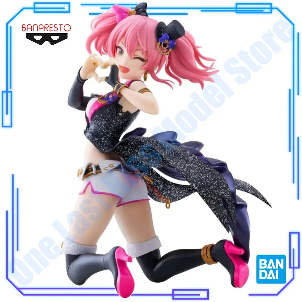 In Stock Bandai Original Genuine Banpresto THE IDOLM@STER Cinderella Girls Glitter Dress Mika Jougasaki 17cm Model Toy Figures