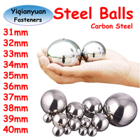 Yiqianyuan Carbon Steel Solid Balls 31mm~40mm High Precision Bearing Ball for Palm Exercises Linear Slider Impact Test Balls