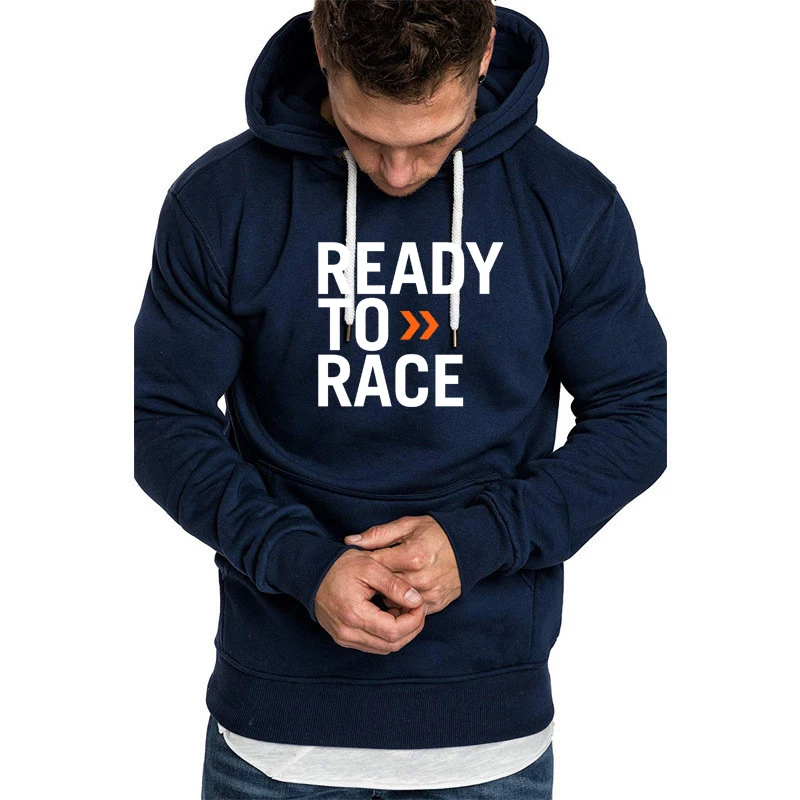 

Spring Autumn Men's Hoodies Ready To Race Print Sweatshirt Fashion Unisex Hoodie Casual Cotton Men's Hoody Tracksuit