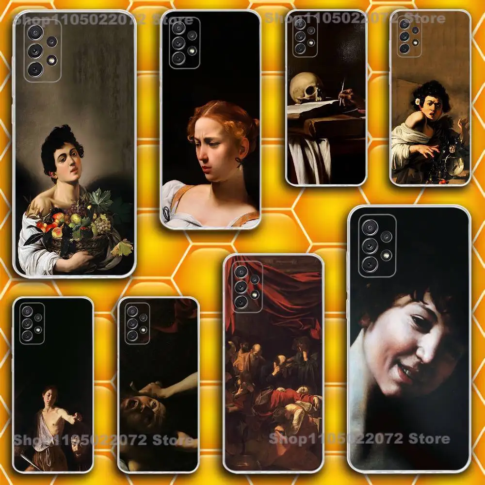 

C-Caravaggio Painting Phone Case Silicone For Samsung S30,23,21,22,20 FE lite,S10,9,PIus Note20ultra Soft Transparent