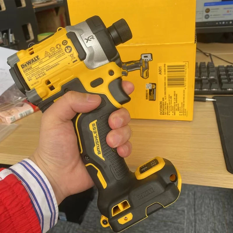 Imagem -06 - Dewalt-broca Elétrica de Impacto sem Escova Multifuncional Recarregável Ferramenta Elétrica Original Íon de Lítio Máximo Dcf860 20v