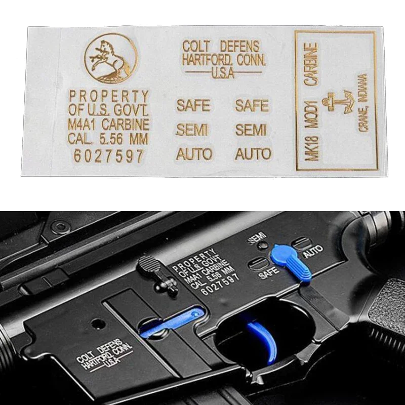 Pegatina metálica para Gel Blaster M4A1 – Accesorio cuerpo - imagen 5