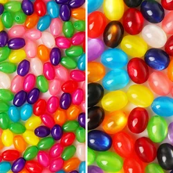 30pcs Candy Color Oval Acrylic beads Loose Spacer Round Beads For Jewelry Making DIY Earring Necklace