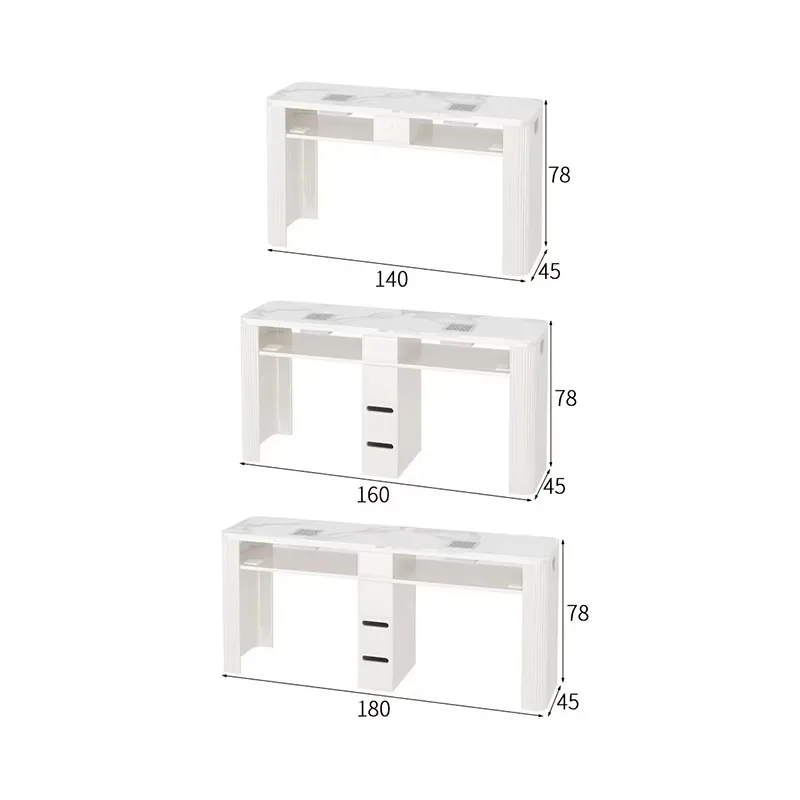 Nordic Modern Nail Desk With Dust Collector Storage Luxury Trendy Nail Desk Premium Design Mesa De Manicurista Salon Customizabl