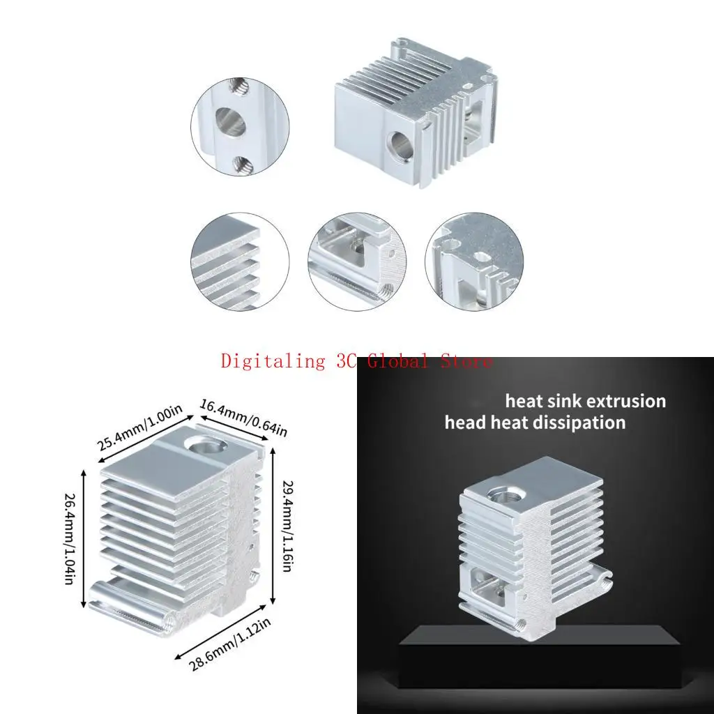 

All Metal Heatsink Extruder Cooling Block Rapid Heat Dissipation Technology Easy