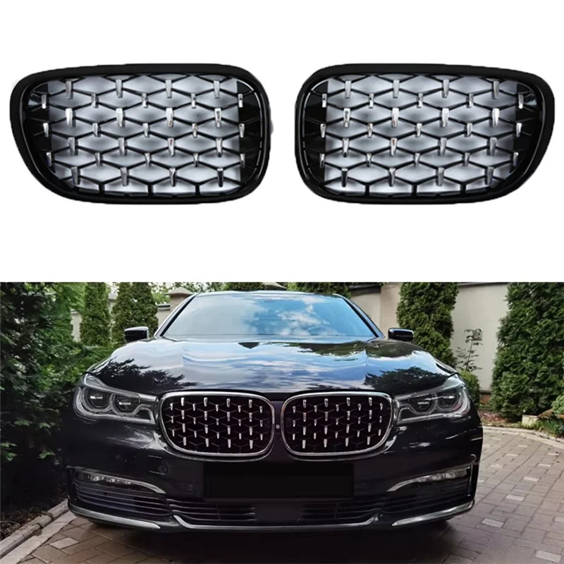 المصد الأمامي للسيارة OB-Diamond شبكة الكلى شوايات السباق لسيارات BMW 7 Series G11 G12 730Li 740Li 2016-2019