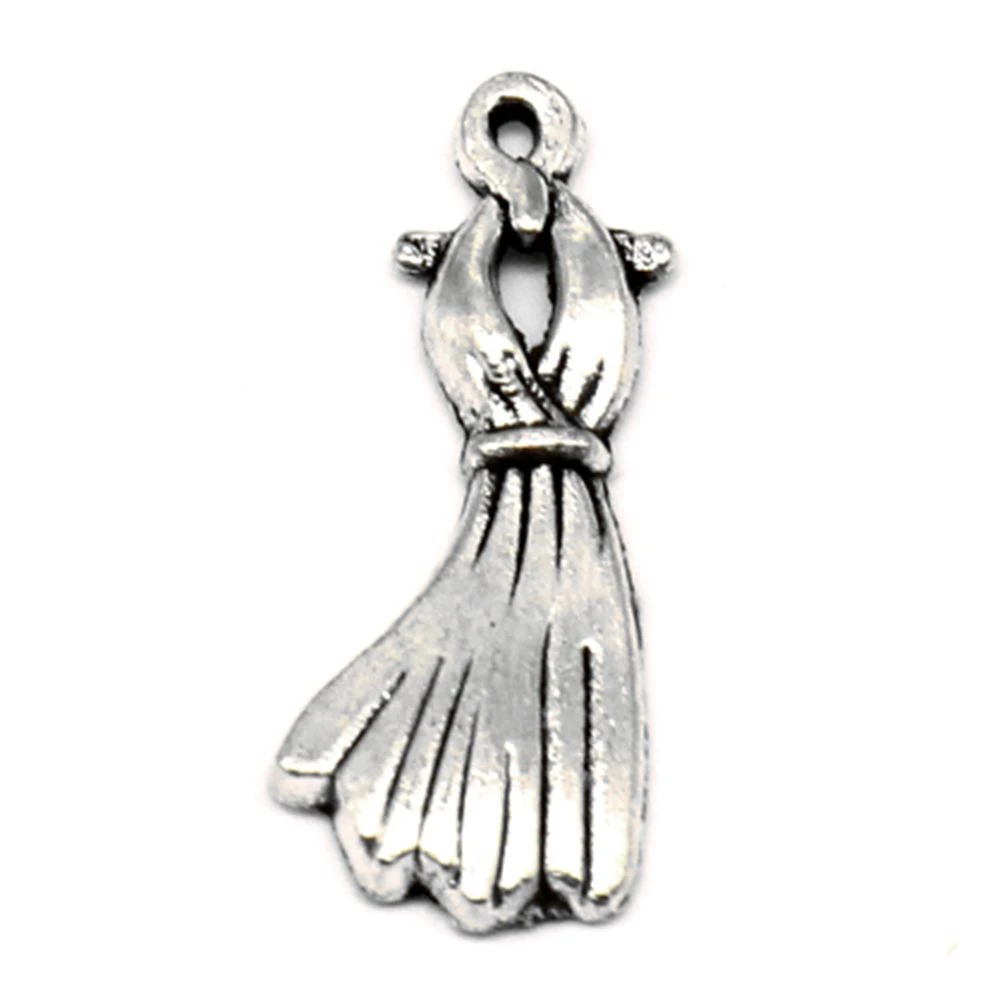 100pcs Wholesale Jewelry Lots Skirt Charms Pendant Supplies For Jewelry Materials 10x25mm