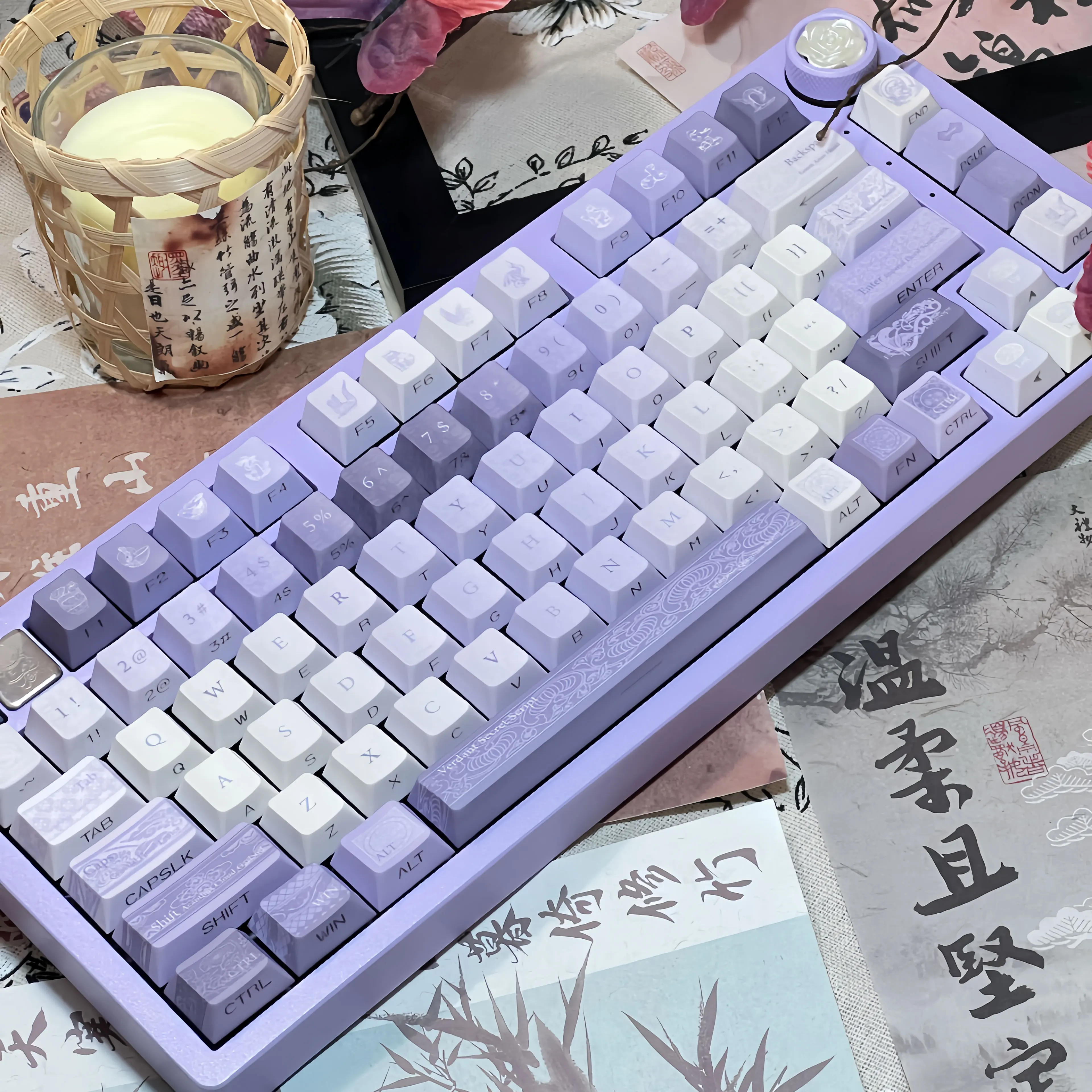 

Cloud Pattern Cherry&MOA Profile Keyboard Keycap 120 Keys 5 Side Dye Sublimation PBT Keycaps for MX Switch Mechanical Keyboard