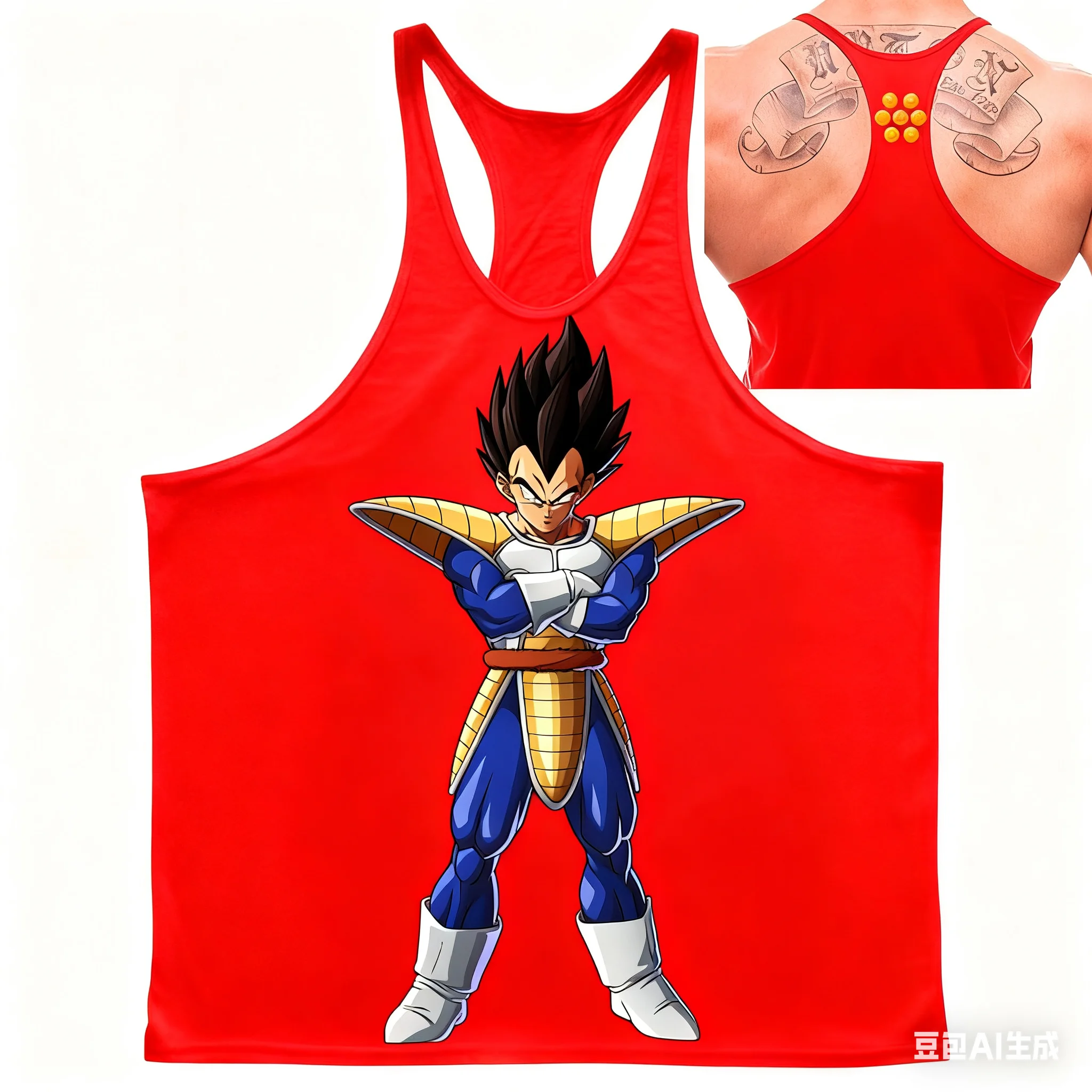 Popular anime dragon ball wukong elemento padrão impressão 2025 verão nova venda quente ginásio masculino esportes algodão sem mangas regata