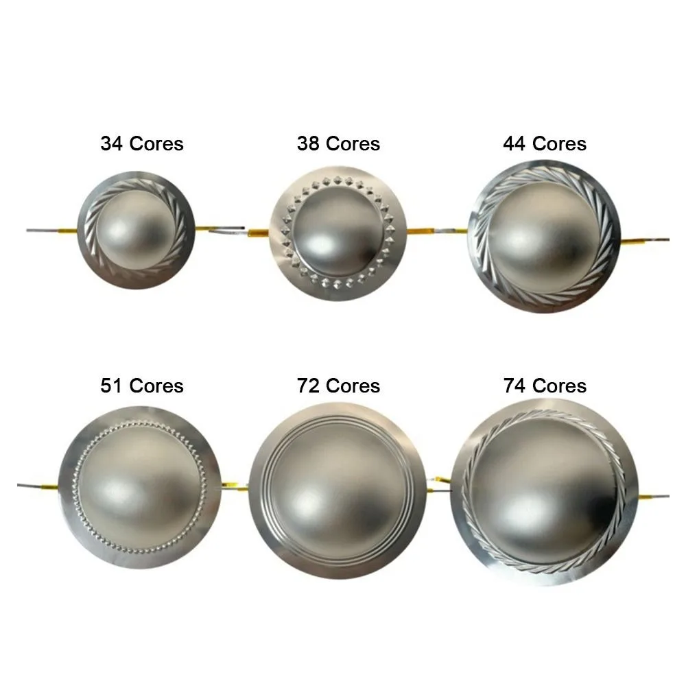 1Pcs 34.4mm 44.4mm 51.5mm 72.2mm 74.5mm Tweeter Voice Coil Membrane Hore Diaphragm Structure Titanium Film Diaphragm
