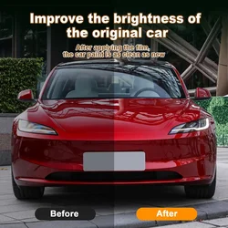 Pre-cut paint protection film for Tesla Model 3 Highland 2024 car clear PPF TPU transparent headlight rearview film body sticker