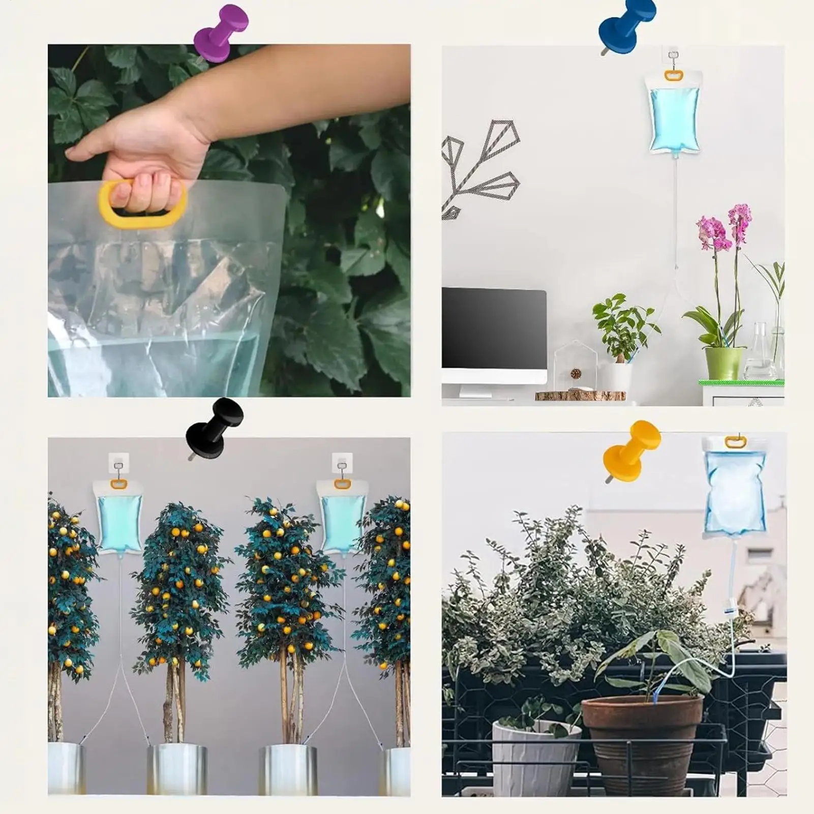 Watering Bags for Plants Adjustable Flow Irrigation System 3.5L Automatic Drip Irrigation System Device Waterer for Gardening