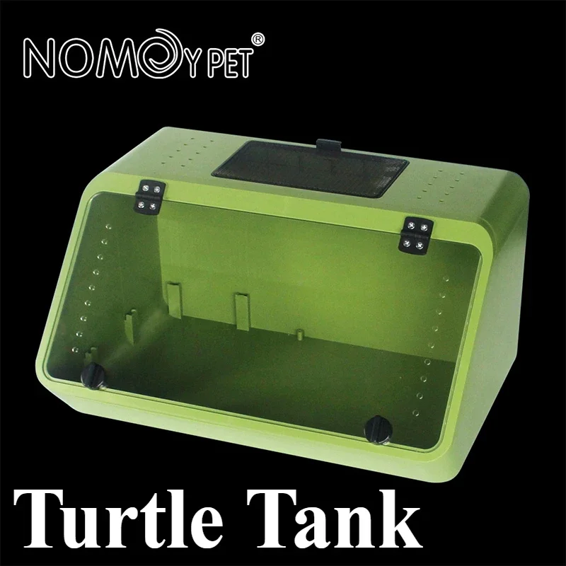 Turtle Tank Container Reptile Plastic PET Anti Drop Turtles Tanks Breathable Goldfish Tanks Breeding Box Desktop Decorations