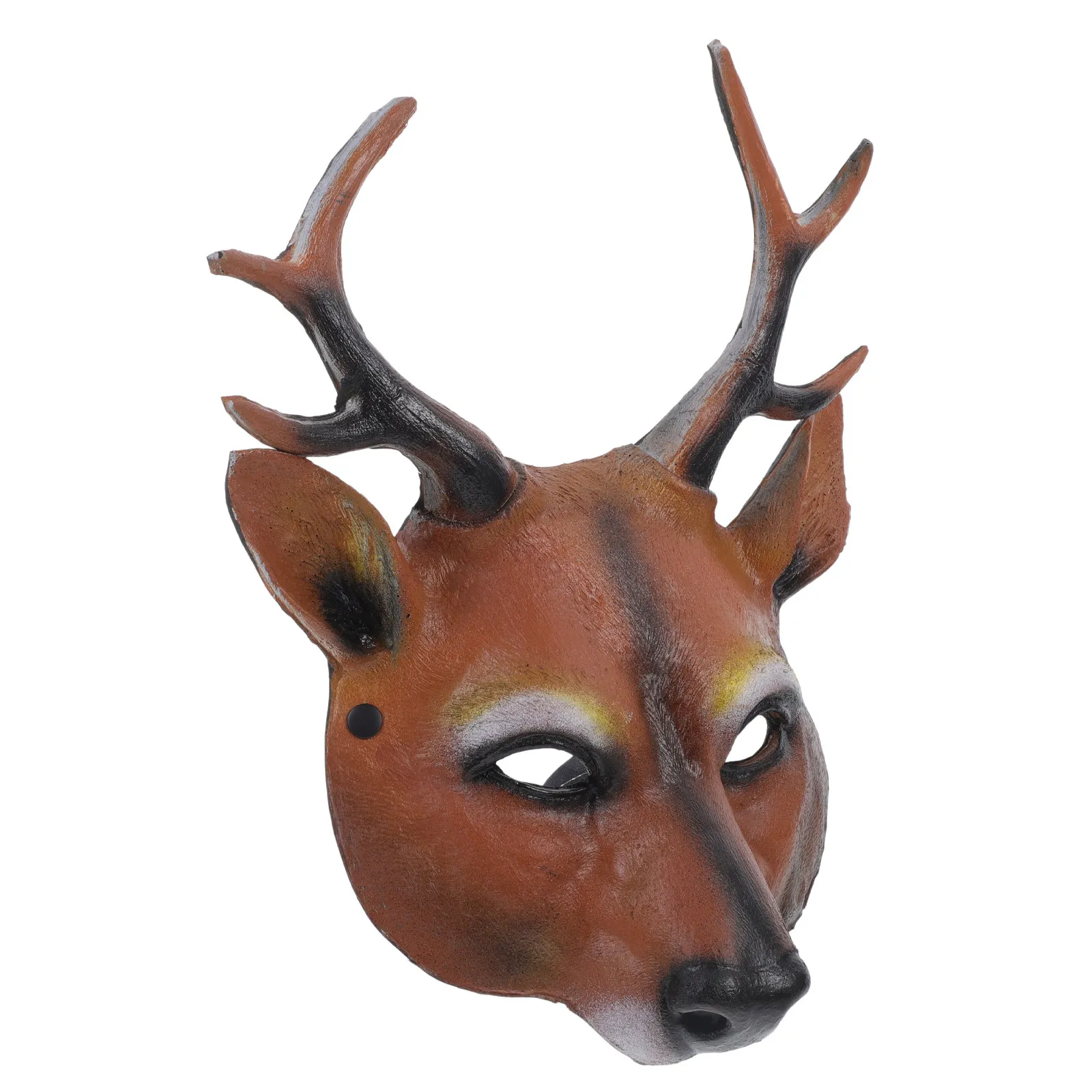 

Маска с дизайном оленя для Хэллоуина и Рождества, для косплея, из полиуретана, декоративная, для выступлений, многоразовая, легкая, удобная, новогодняя маска