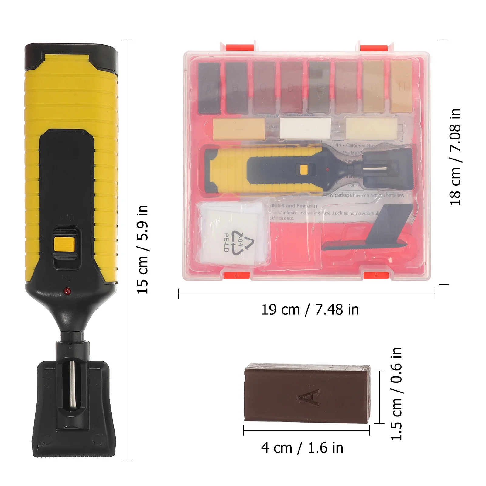 1Set Wood Floor Scratch Remover Laminate Repair Kit Fast Heating Wax Blocks Vinyl Floor Repair Scratch Restoration Kit