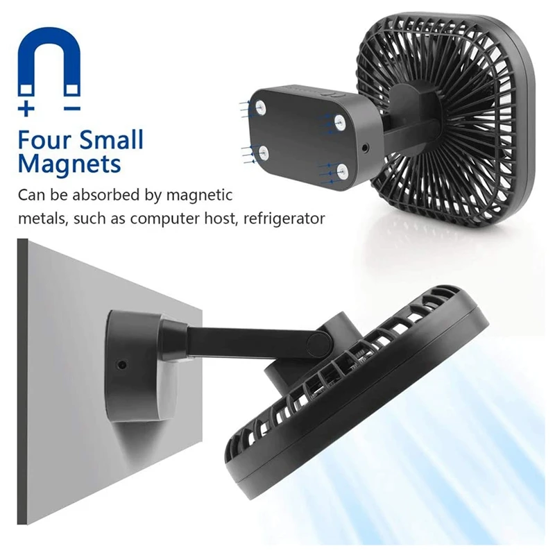 Sau Công Nguyên-Máy Tính Để Bàn Mini Sạc USB Quạt Có Hẹn Giờ Gấp Gọn 3 Tốc Độ 7 Lá Di Động Yên Tĩnh Quạt Cho Văn Phòng Ngoài Trời cắm Trại