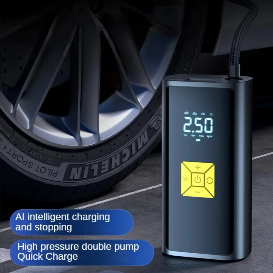 

Portable High-Pressure Car Tire Air Pump – Wired/Wireless Dual Mode, Fashion Design for Auto & SUV