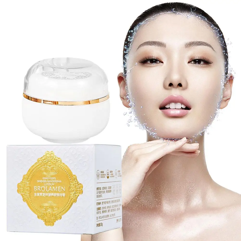 NEW High-end 35g Cordyceps Glossy Ganoderma Anti Wrinkle Cream Skin Moisturizing Water Face Whitening Lazy Face Locking Cre F5F0