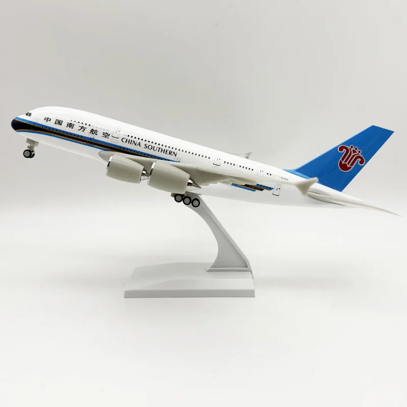 

30 см A380 Модель самолета Airbus Китай Southern Airlines Твердая игрушка для коллекционеров и любителей авиации