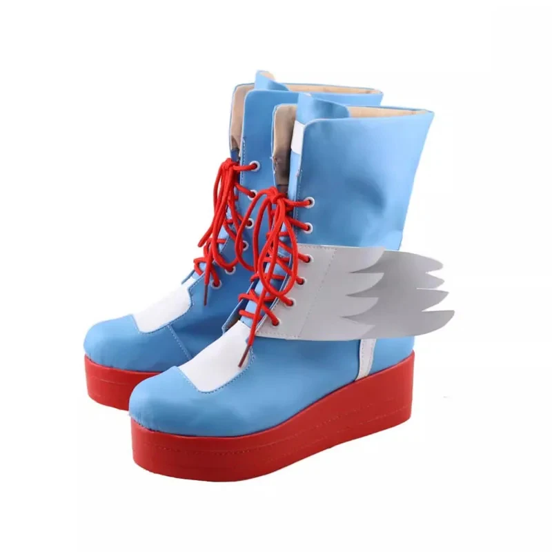 Disfraz de Anime Rainbow Dash Equestria Girls Dashie, botas de cuero artificial, zapatos de mujer, disfraces de Halloween RD S gf;.9