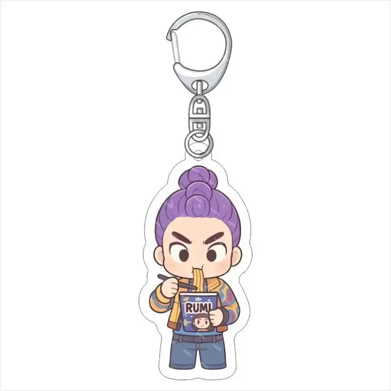سلسلة مفاتيح أكريليك لـ Huntr-X سلسلة مفاتيح مصنوعة من الأكريليك محلية الصنع شعبية Kpop ميرا رومي زوي ساجا بنين طباعة حقيبة الظهر قلادة #5