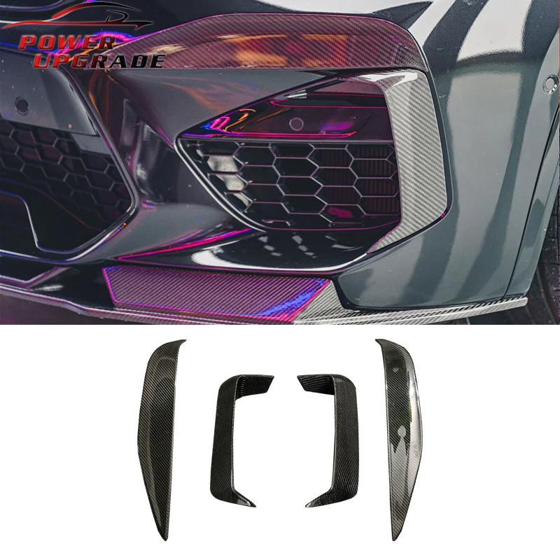 For BMW F97 X3M F98 X4M Carbon Fiber Front Lip Front Bumper Front Canards Body Kit Retrofit Accessories